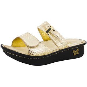 Alegria Women's Karmen Slide Sandal Gold Dazzler